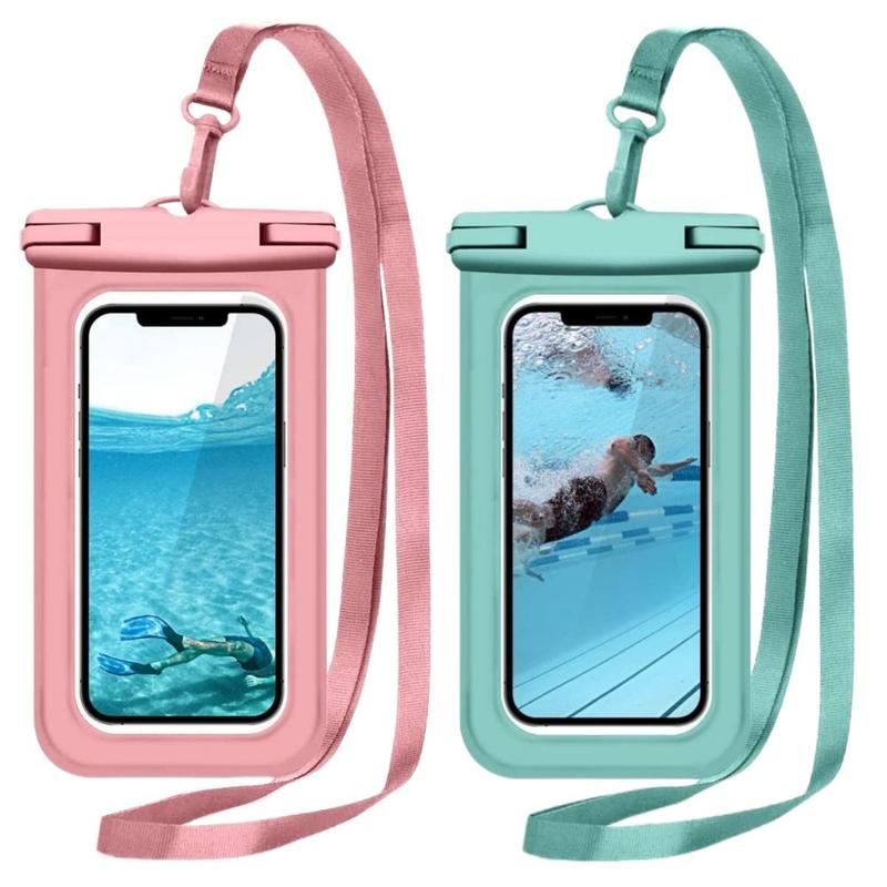 Universal Waterproof Phone Pouch, 2 Counts Large Phone Waterproof Case Dry Bag, Suitable for Outdoor Games, Swimming, and Water Sports