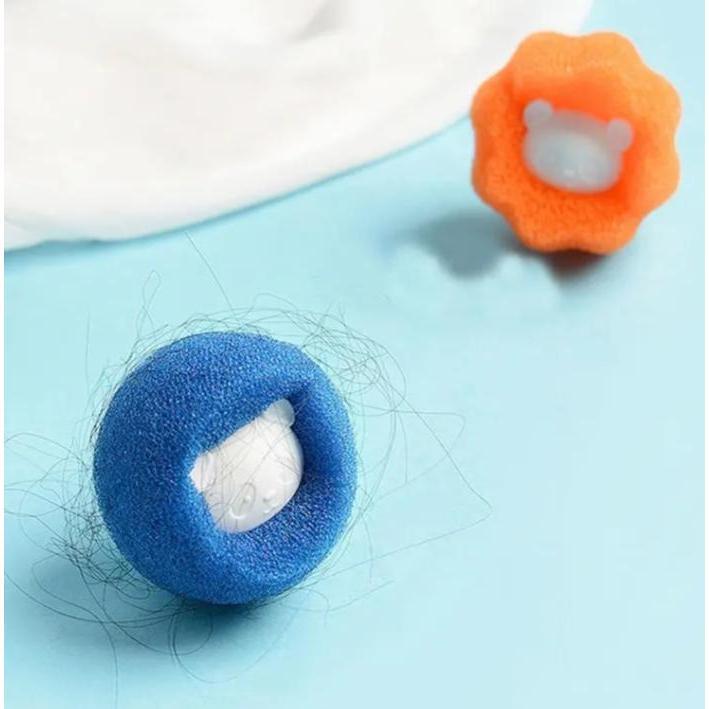 best price Hair Remover Ball, 6count Cartoon Bear Designed Hair Removal Laundry Ball, Washing Machine Balls, Reusable Anti-entangle Laundry Scrubbing Balls, Home Accessories