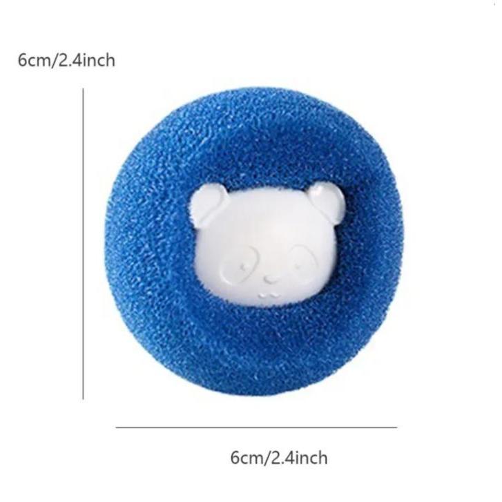 best price Hair Remover Ball, 6count Cartoon Bear Designed Hair Removal Laundry Ball, Washing Machine Balls, Reusable Anti-entangle Laundry Scrubbing Balls, Home Accessories