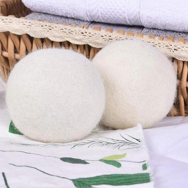 Wool Dryer Ball, 4pcs Fabric Softener Wool Ball For Dryer, Household Laundry Accessories