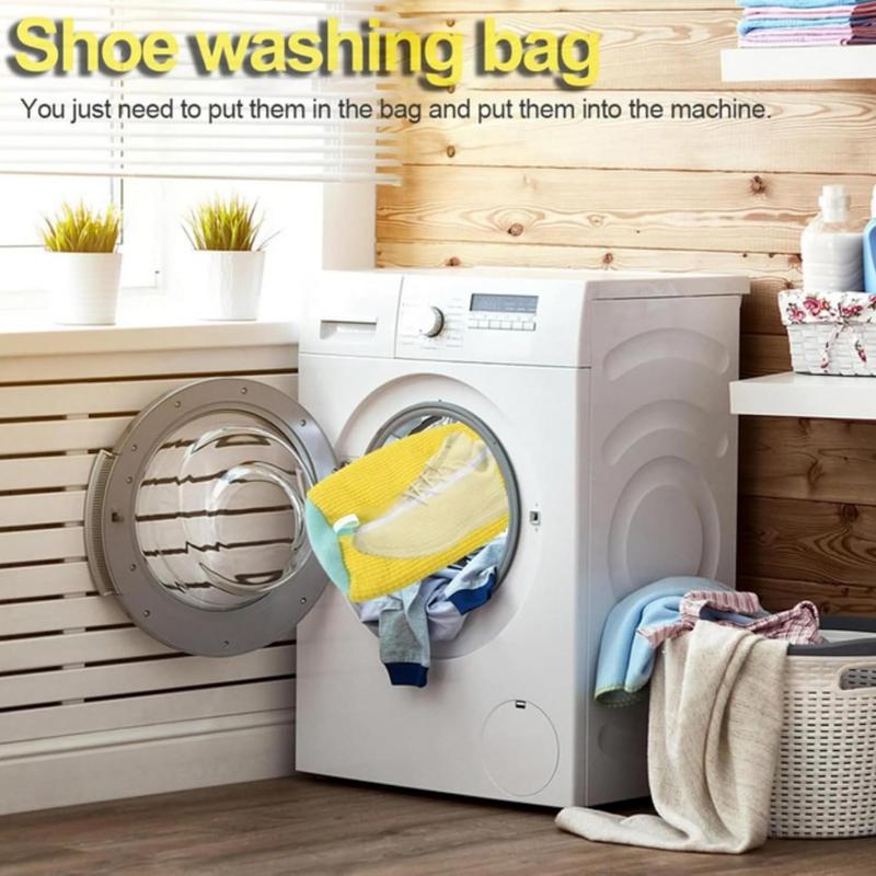 Laundry Bag, 1 Count Foldable Shoe Laundry Bag, Shoe Cleaning Bag, Shoe Washing Bag, Laundry Tools & Accessories for Home Use