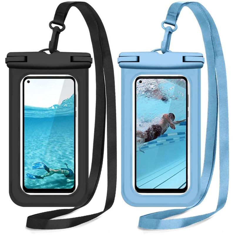 Universal Waterproof Phone Pouch, 2 Counts Large Phone Waterproof Case Dry Bag, Suitable for Outdoor Games, Swimming, and Water Sports