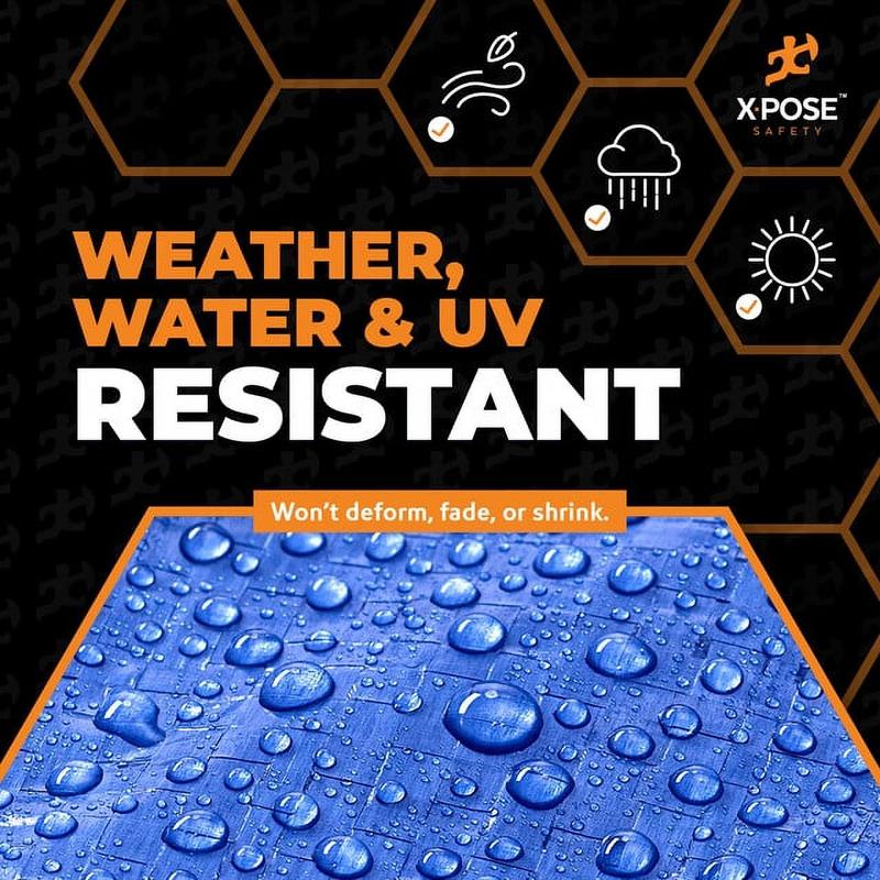 Blue Poly Tarp 15' x 30' - Multipurpose Protective Cover - Lightweight, Durable, Waterproof, Weather Proof - 5 Mil Thick Polyethylene