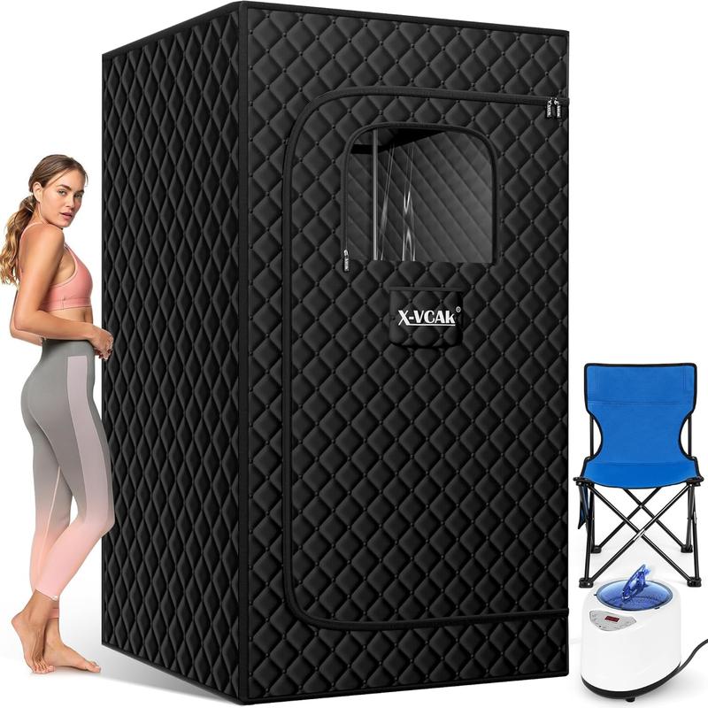 Sauna Box, Portable Steam Sauna, Portable Sauna for Home, Sauna Tent with 2.6L Steamer, 9 Levels, 2.6’ x 2.6’ x 5.9’