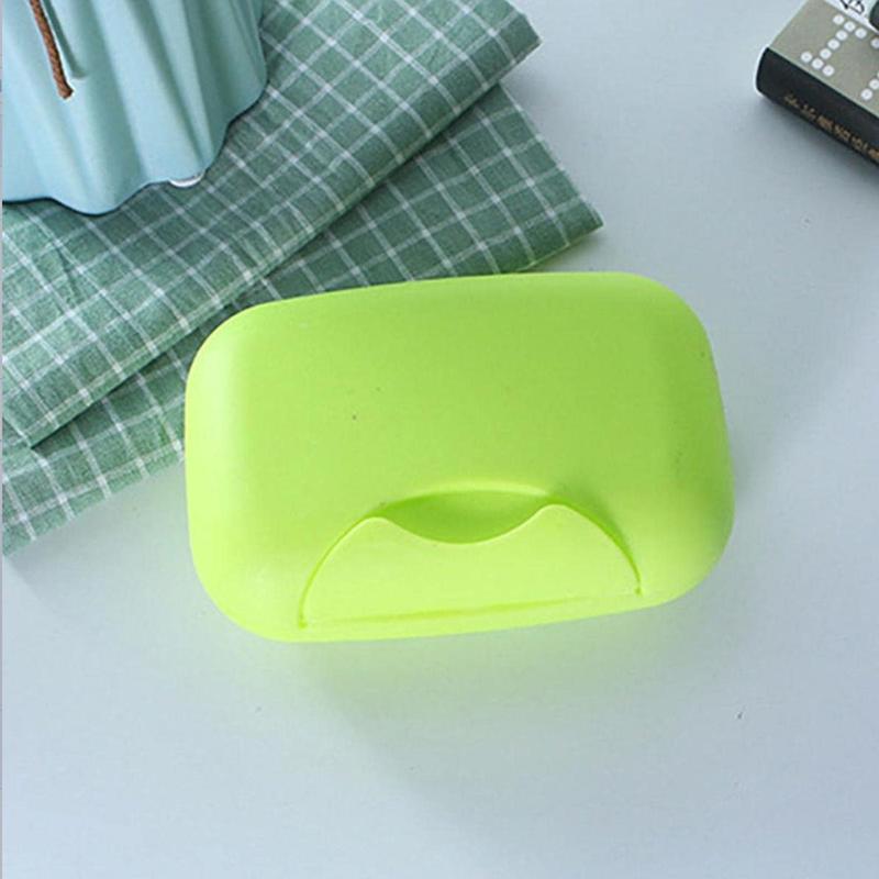 Soap Dish with Lid, 1 Count Portable Travel Soap Box, Home Essentials, Plastic Soap Organizer for Washroom Kitchen Bathroom, Bathroom Accessories