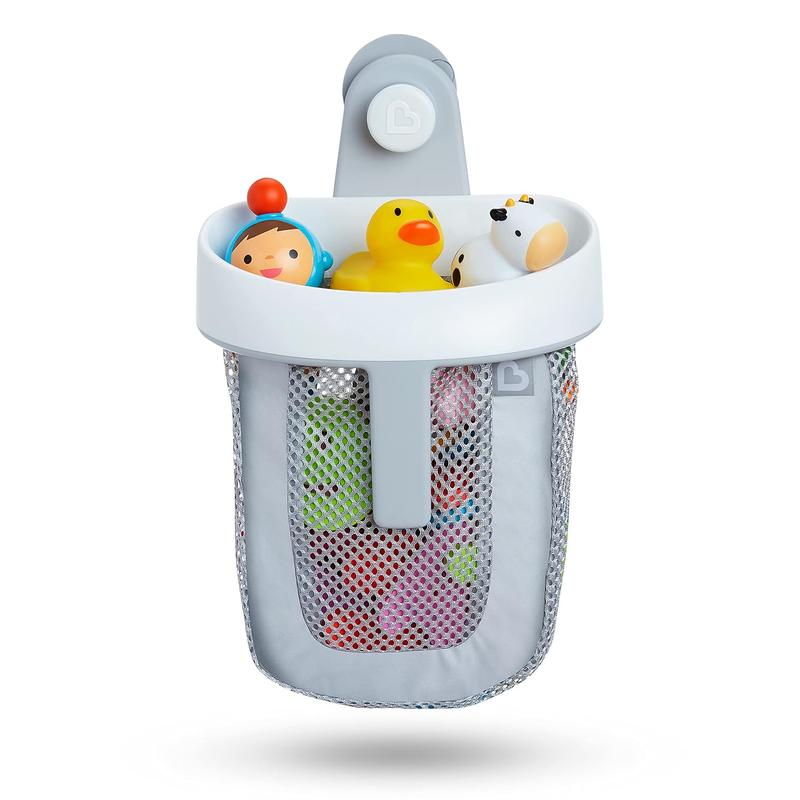 Hanging Bath Toy Storage with Quick Drying Mesh, Grey - Hangable Organizer - Organiser