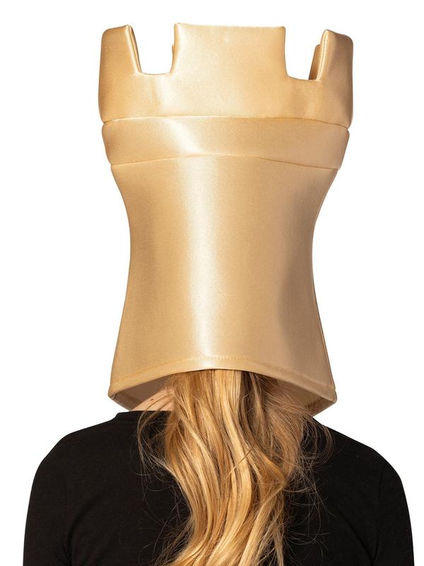 Ultimate Deluxe Beige Rook Chess Headpiece Mask