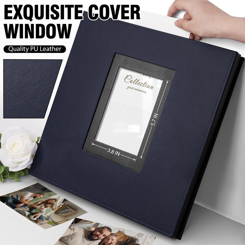 Photo Album 4x6 600 Photos, Leather Cover Extra Large Capacity Holds 600 Horizontal and Vertical 4x6 Pictures Decor Gift