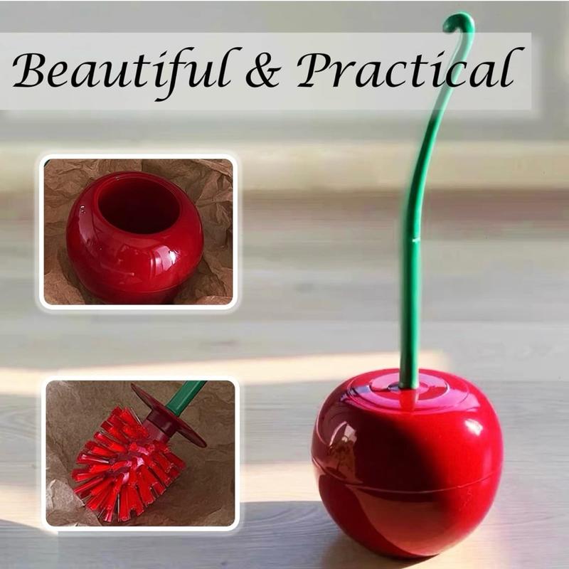 Cherry Toilet Brush and Holder,Cherry Toilet Brush Set, Cute Toilet Brush Cherry, Toilet Cleaner Brush