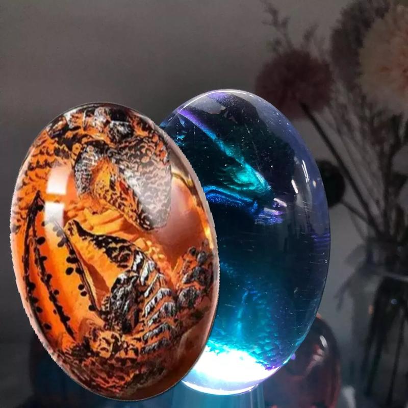 Crystal Lava Dragon Egg Resin Sculpture Oranmental Dinosaur Egg Home Gifts Decor