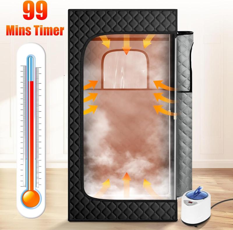 Sauna Box, Portable Steam Sauna, Portable Sauna for Home, Sauna Tent with 2.6L Steamer, 9 Levels, 2.6’ x 2.6’ x 5.9’