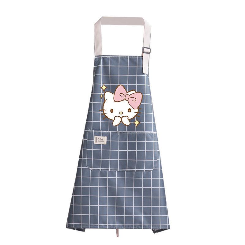 Cute New Women's Apron Waterproof Oil-Proof Cooking Kitchen Home Western Style Work Clothes Japanese Fashion Printing