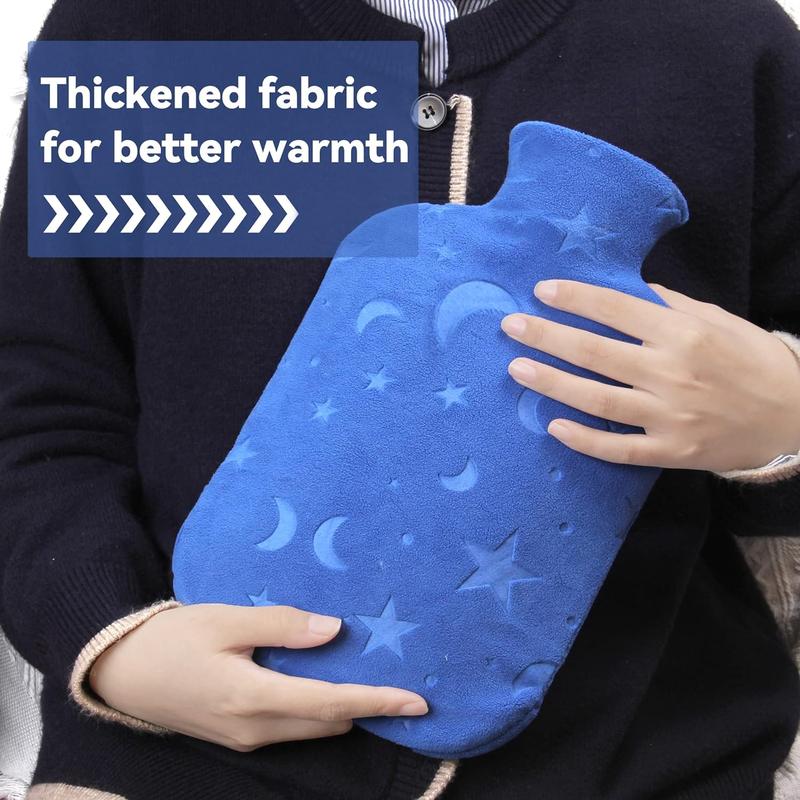 Hot Water Bottle with Soft Cover, 2L Hot Water Bag for Menstrual Cramps, Neck and Shoulder , Hot and Cold Therapies, Hand Feet Warmer