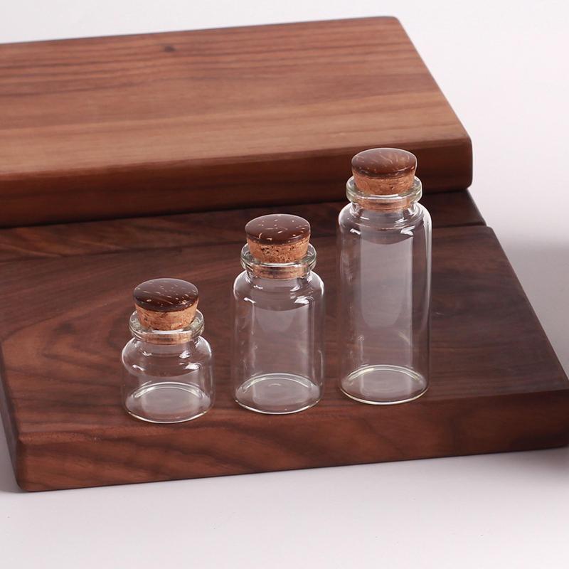 Mini Glass Jar with Cork Stopper, 12pcs 6 Counts Clear Glass Bottle, Portable Storage Jar for Crafts, Projects, Decoration, Party Favors