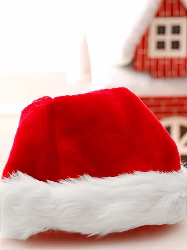 Christmas Hat, Santa Claus Hat, Double Layer Thickened Warm Comfortable Hat for Holiday Party, Fashion Accessories for Men & Women