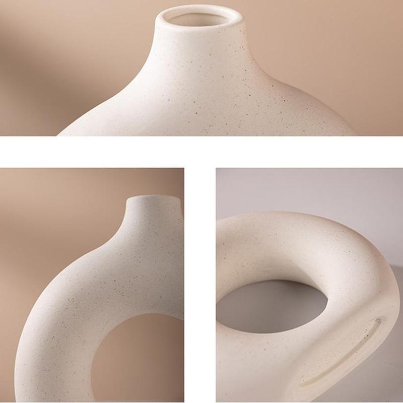 Ceramic Vase without Flower, 1 2 3 Counts set Modern Round Shaped Vase, Home Decor Supplies for Living Room Bedroom Dining Room, Bedroom Decorative Accessories, Fall Decor