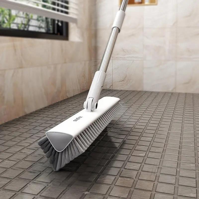 V-shaped Floor Cleaning Broom, 1 Count Long Handle Floor Scrubber, Household Cleaning Tool for Kitchen, Bathroom, Toilet