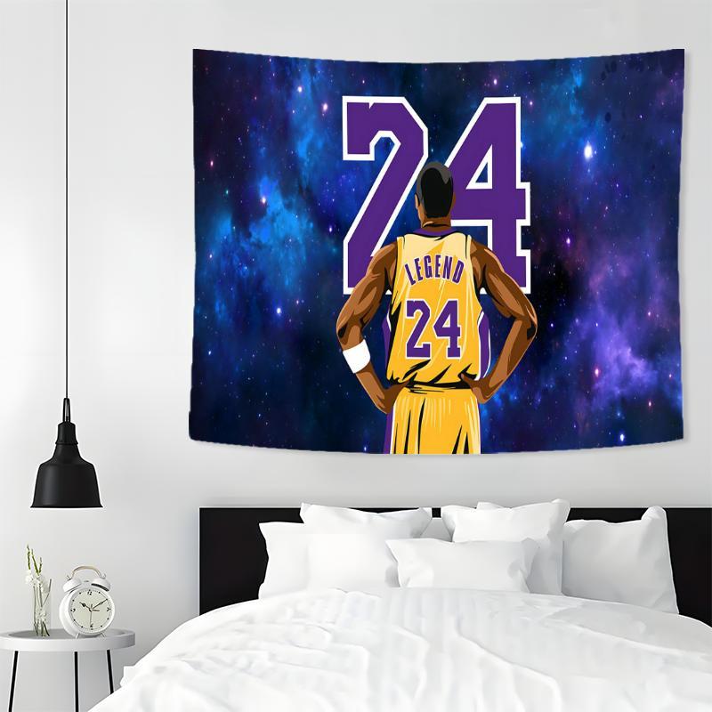 Basketball Player Pattern Tapestry, Creative Wall Hanging Tapestry, Wall Art Decor for Living Room, Bedroom, Dorm, Room Decor