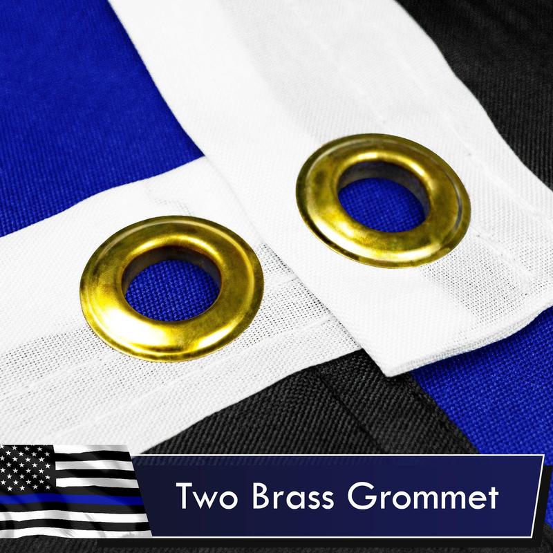 Thin Blue Line Flag Banners 75D Printed Polyester 3x5 Ft