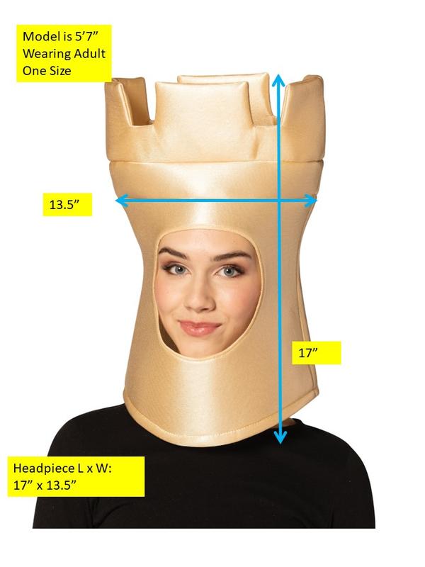 Ultimate Deluxe Beige Rook Chess Headpiece Mask