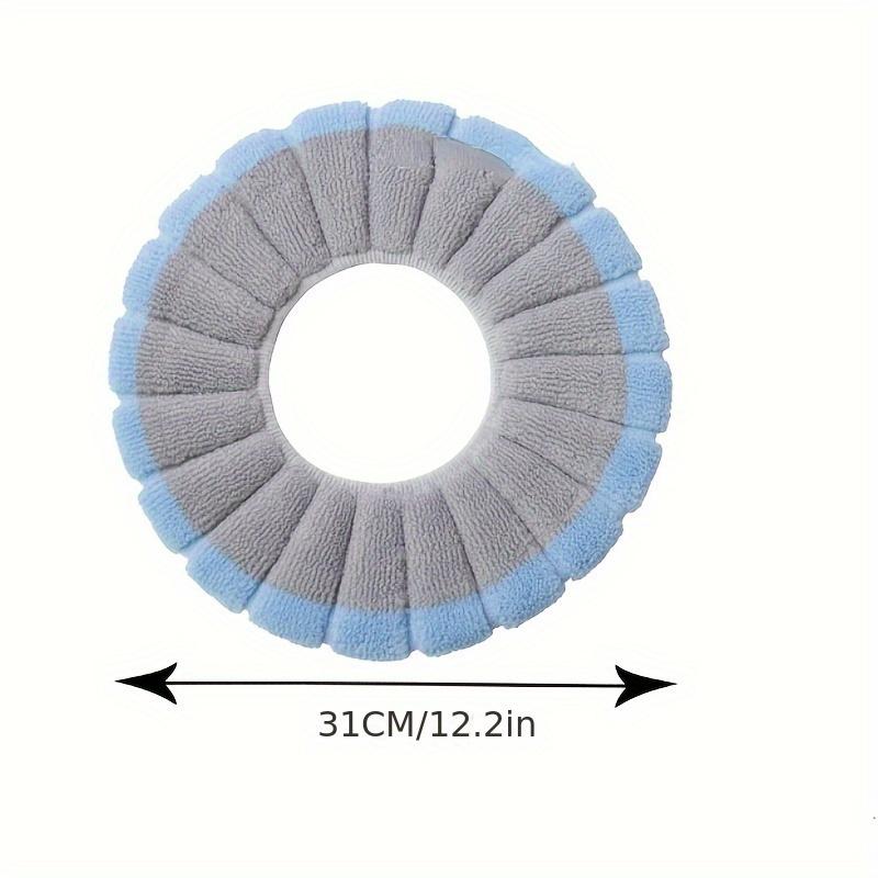 2pcs Winter Warm Toilet Seat Cover Mat Bathroom Toilet Pad Cushion with Handle Thicker Soft Washable Closestool Warmer Accessories toilet seat