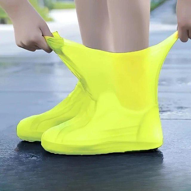 1 Pair Rubber Rain Boot Overshoes For Outdoor Use Silicone Waterproof Shoe Covers Rainy Day Shoe Cover Reusable Non Slip Rain Lightweight Resistance