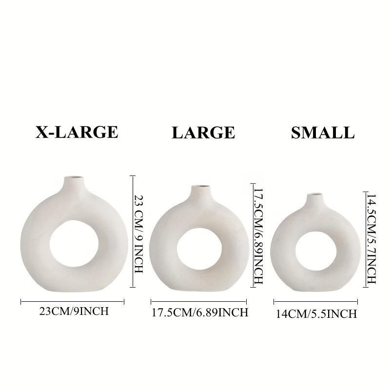 Ceramic Vase without Flower, 1 2 3 Counts set Modern Round Shaped Vase, Home Decor Supplies for Living Room Bedroom Dining Room, Bedroom Decorative Accessories, Fall Decor