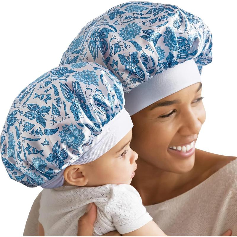 Red by Kiss 2-in-1 Mommy & Me Bonnet Sleeping Caps Hair Bonnet Hair Wrap