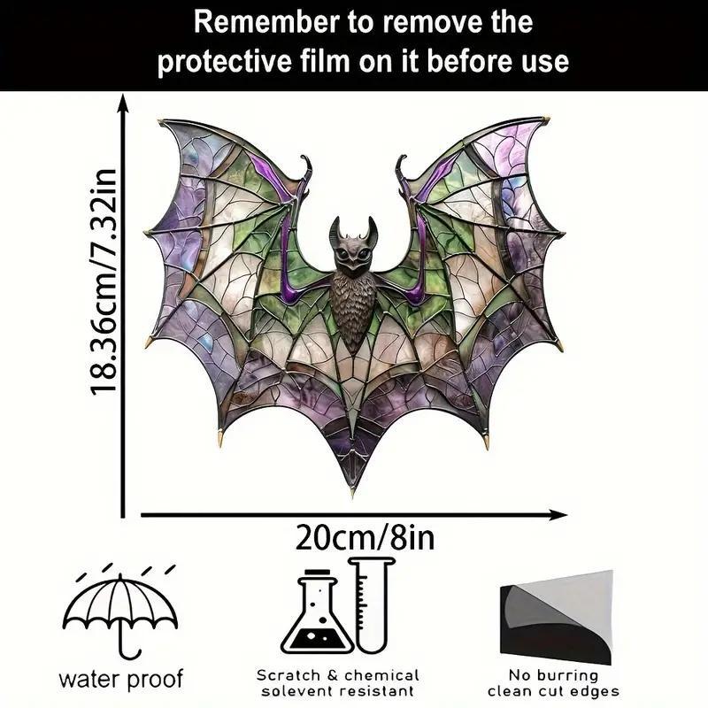 Bat Design Sun Catcher, 1 Count Modern Acrylic Bat Sun Catcher, Window Hanging Ornament for Home Office School Dormitory Balcony