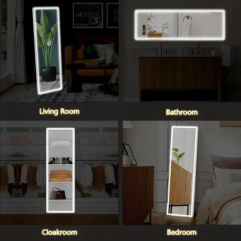 1pc Full-Length LED Standing Mirror, 64