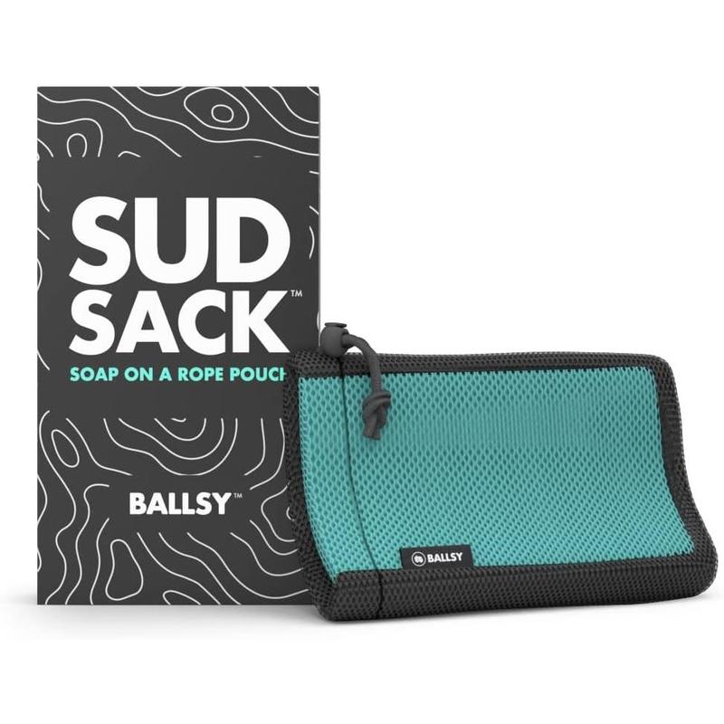 Sud Sack Soap Pouch, Exfoliating Sponge for Baths and Showers - Compatible with Duke Cannon & Related Bars