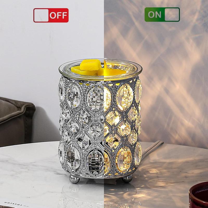 Wax Warmer Wrought Iron Crystal Wax Melt Warmer Electric Oil Burner Wax Melt for Gifts & Decor, Home, Office, ,Bedroom