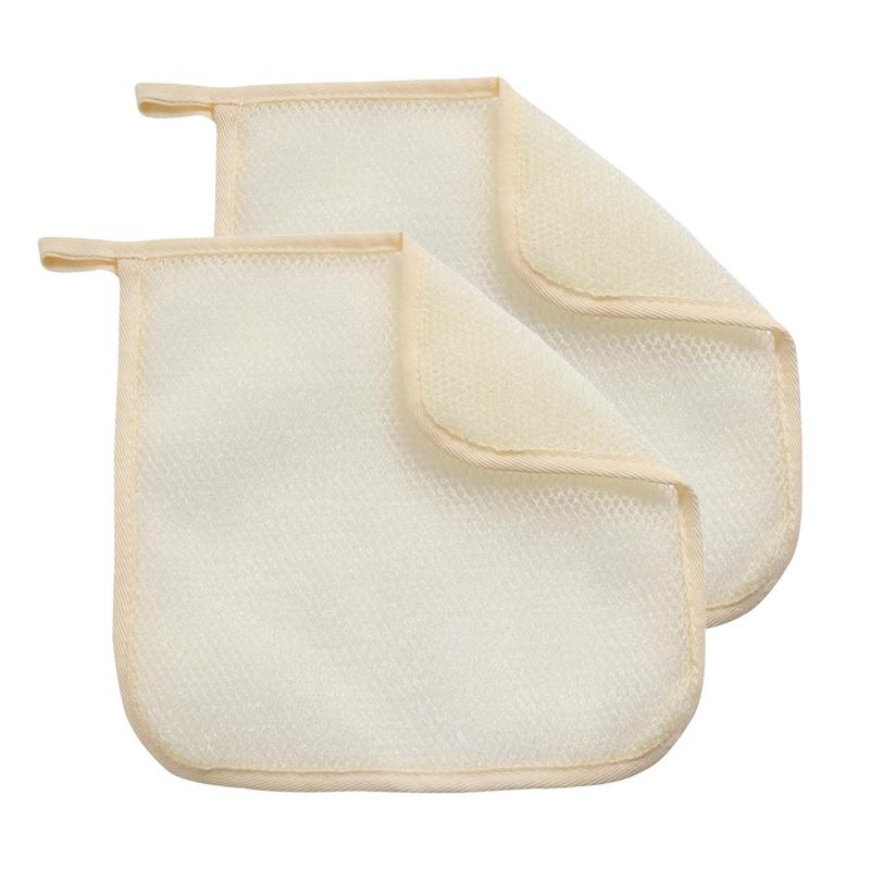 2 3 4pcs set Square Exfoliating Towel, Shower Washcloth, Bathroom Accessories For Home & Travel