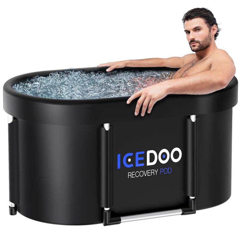 Ice bath tub,Cold plunge tub,Large Oval Ice Bath Tub ,Multiple Layered Portable Outdoor Cold Plunge Tub for Recovery,Cold Plunge for Family-Foldable Ice Baths for Home,Gyms,Indoor use