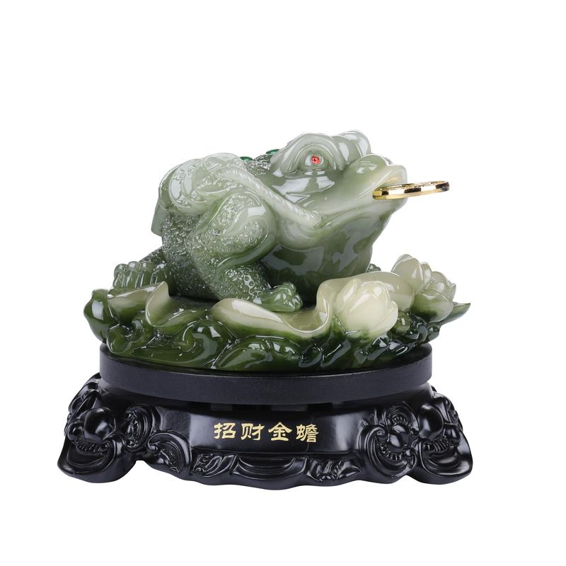 Money Frog Statue, Three Legged Toad, Feng Shui Decor, Attract Wealth and Good Luck,