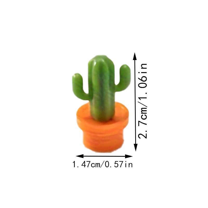 Cactus Shaped Magnetic Message Sticker, 6counts pack Cute Mini Magnetic Message Sticker, Refrigerator Magnet for Home Kitchen