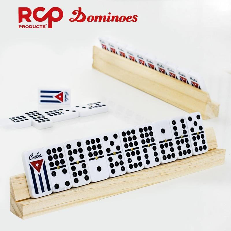 Wooden Domino Trays Set of 4,Wood Domino Racks, Domino Holders for Domino Tiles