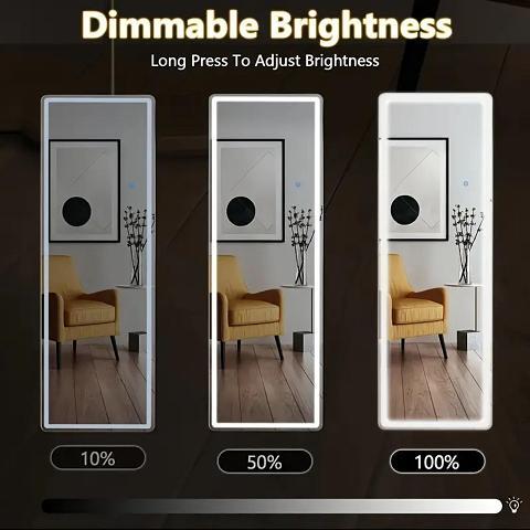 1pc Full-Length LED Standing Mirror, 64