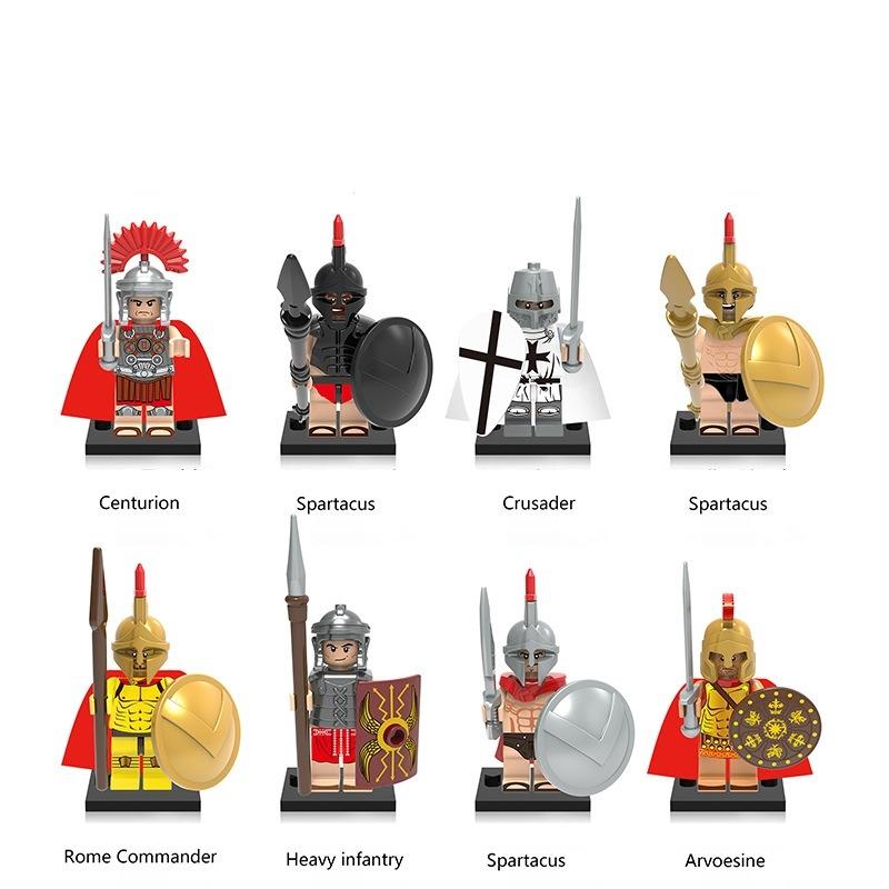 NEW Custom ancient medieval military figures, Western Knights, Sparta, Crusaders, birthday gifts,Cake Toppers,Gifts for children