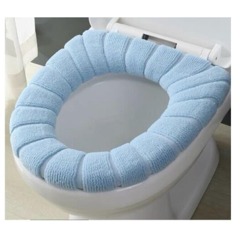 Soft Toilet Seat Cover Set of 3 - Blue Color