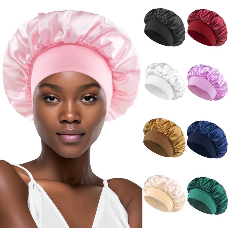 Waterproof Shower Cap, Reusable Women's Shower Cap, Elastic Shower Cap Double Shower Hair Cap PEVA Lined Shower Cap silk hairbonnet braid bonnet satin silk