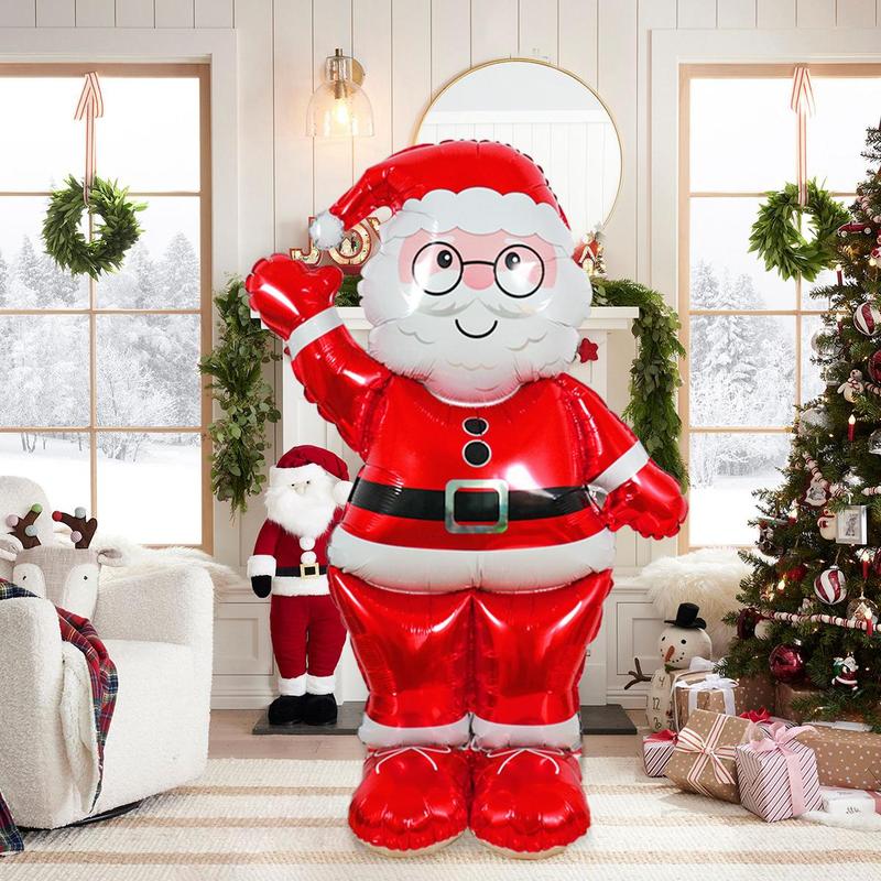 Santa Claus Design Balloon, 1 Count 62.4 Inch Large Christmas Party Balloon Decoration, Balloon for Festivals Christmas New Years Party