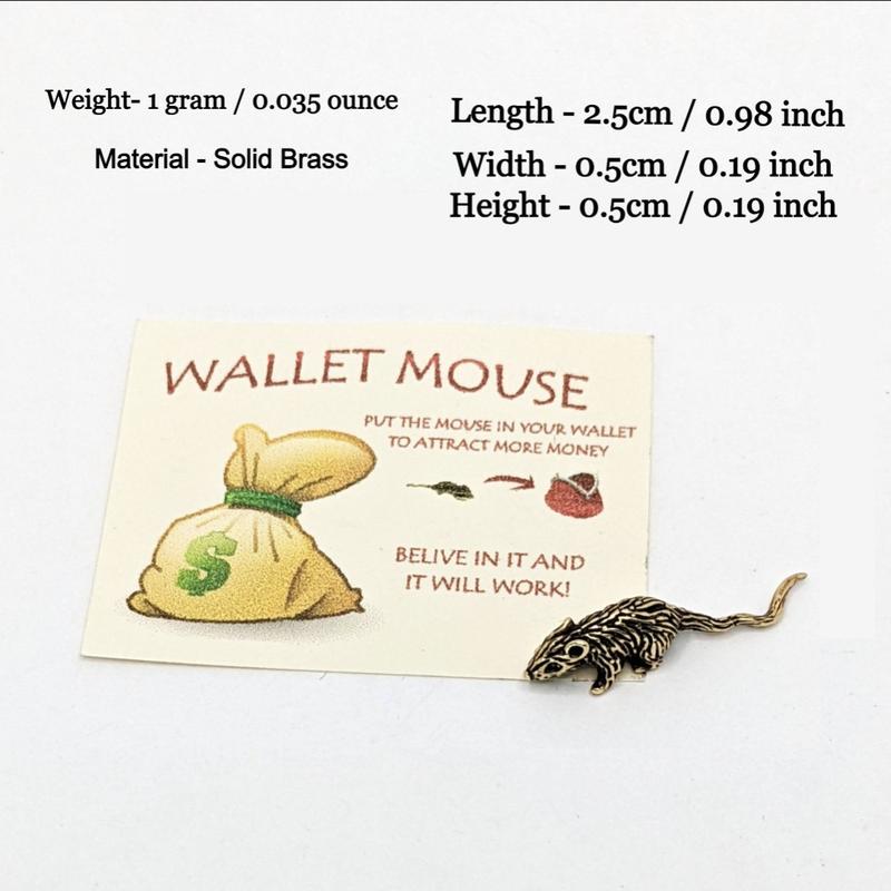 Money mouse Brass Handmade Lucky Miniature