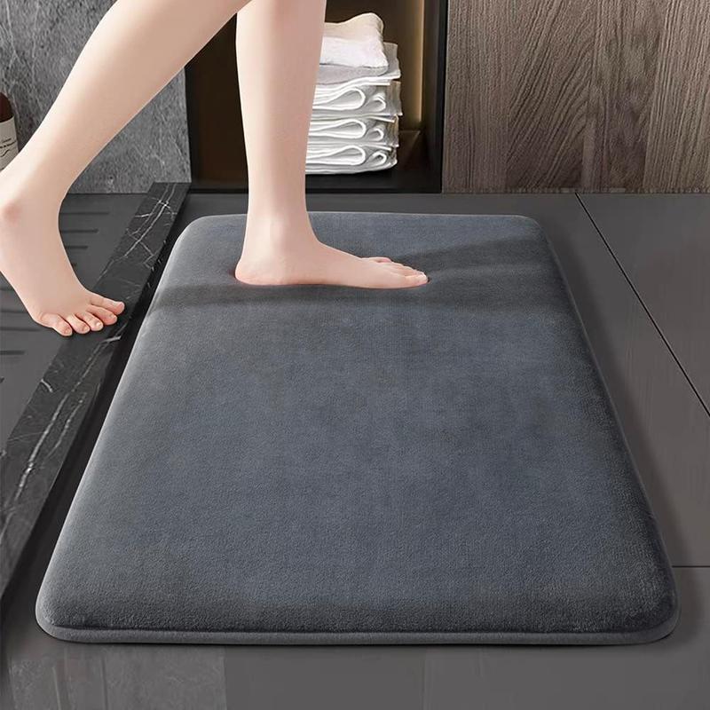 Shilucheng Memory Foam Bathroom Rugs-Soft and Non-Slip Bath Rugs, Machine Washable Bathroom mats, Super Absorbent Velvet Bath Mats，Easier to Dry for Bathroom Floor Rugs Cozy Microfiber