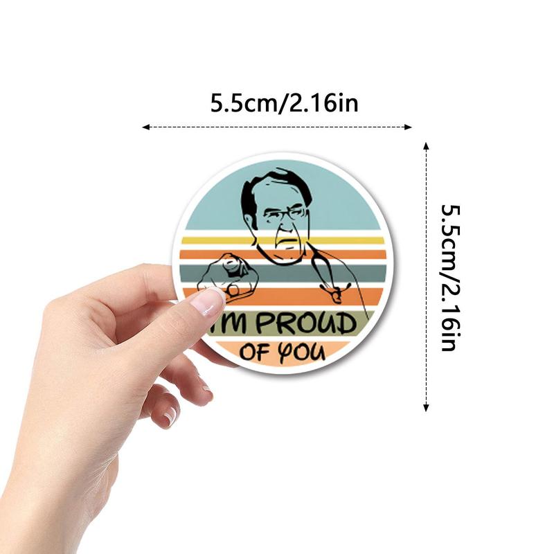 Dr. Now Sticker, 50pcs set Waterproof Self Adhesive Decor Paper, Decor Sticker for Gift Greeting Card Water Bottle Laptop Phone