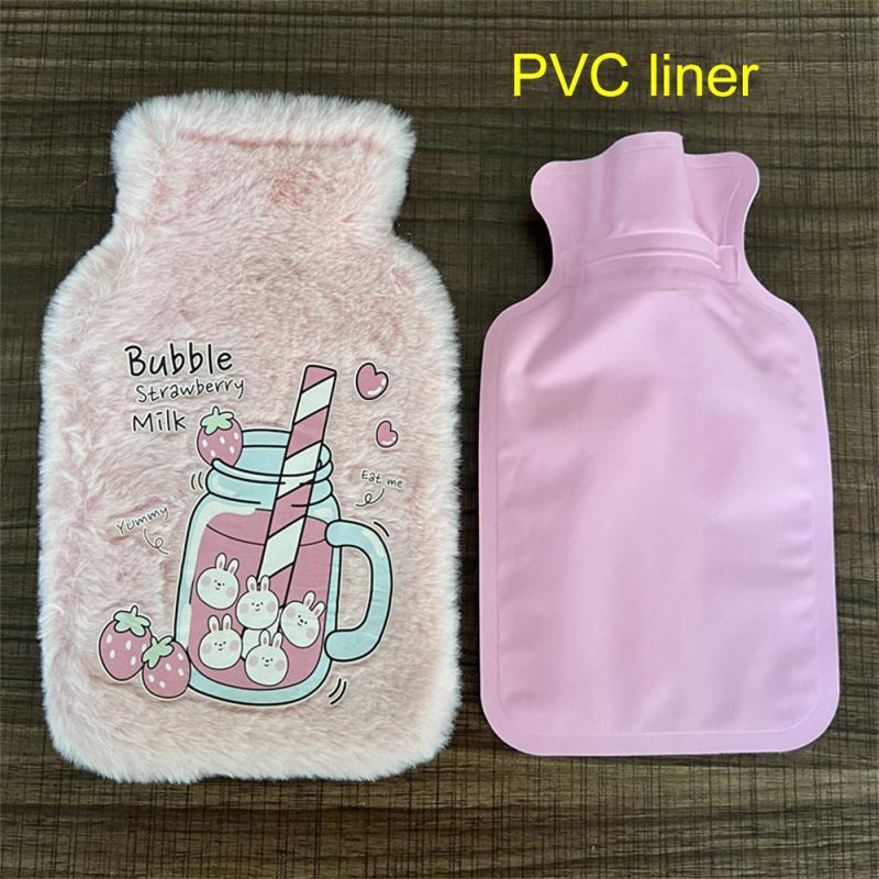 Hot Water Bag Thick Plush Cartoon 750ml Cute For Women Hand Warmer Hand Feet Winter Warm Hand Warmer Bags Portable