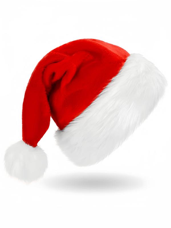 Christmas Hat, Santa Claus Hat, Double Layer Thickened Warm Comfortable Hat for Holiday Party, Fashion Accessories for Men & Women