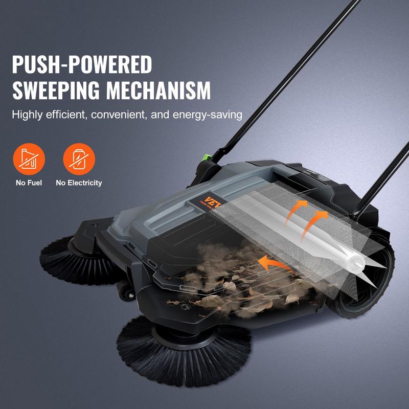 Walk-behind Hand Push Floor Sweeper, 25.6