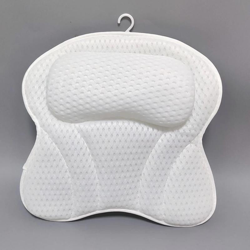 Bathtub Pillow, 1 Count Non-slip Neck & Back Support Pillow For Bathroom, Soft Mesh Pillows For Bathtub