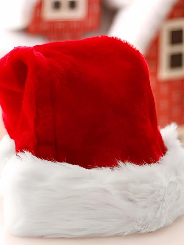 Christmas Hat, Santa Claus Hat, Double Layer Thickened Warm Comfortable Hat for Holiday Party, Fashion Accessories for Men & Women